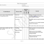 excavations risk assessment template