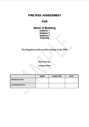 fire risk assessment template