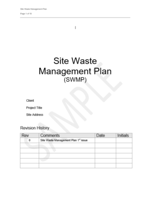 site waste management plan template