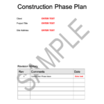 Construction Phase Plan Template